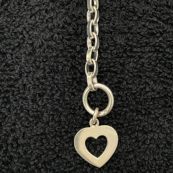 Silpada Heart Chain and Toggle Sterling Silver Bracelet - Picture 3 of 6
